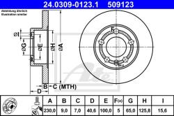 ATE Disc frana ATE PowerDisc 24.0309-0123.1 (24.0309-0123.1)
