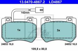 ATE set placute frana, frana disc ATE 13.0470-4867.2