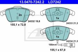 ATE set placute frana, frana disc ATE Ceramic 13.0470-7242.2 (13.0470-7242.2)