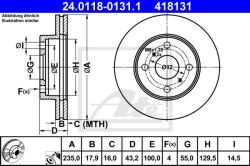 ATE Disc frana ATE 24.0118-0131.1 (24.0118-0131.1)