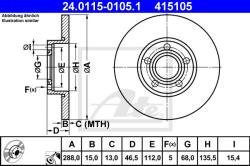 ATE Disc frana ATE 24.0115-0105.1 (24.0115-0105.1)