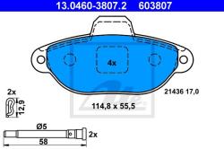 ATE set placute frana, frana disc ATE 13.0460-3807.2 (13.0460-3807.2)