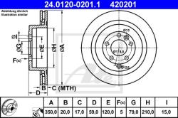 ATE Disc frana ATE 24.0120-0201.1 (24.0120-0201.1)