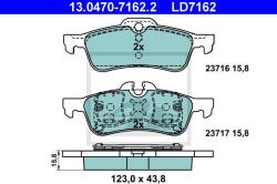 ATE set placute frana, frana disc ATE Ceramic 13.0470-7162.2 (13.0470-7162.2)