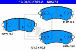ATE set placute frana, frana disc ATE 13.0460-5751.2 (13.0460-5751.2)