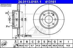 ATE Disc frana ATE 24.0113-0161.1 (24.0113-0161.1)
