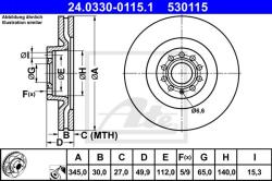 ATE Disc frana ATE PowerDisc 24.0330-0115.1 (24.0330-0115.1)