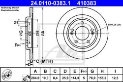 ATE Disc frana ATE 24.0110-0383.1 (24.0110-0383.1)