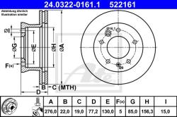 ATE Disc frana ATE PowerDisc 24.0322-0161.1 (24.0322-0161.1)