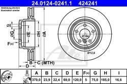 ATE Disc frana ATE 24.0124-0241.1 - automobilus