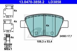 ATE set placute frana, frana disc ATE Ceramic 13.0470-3858.2 (13.0470-3858.2)