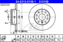 ATE Disc frana ATE PowerDisc 24.0312-0158.1 (24.0312-0158.1)
