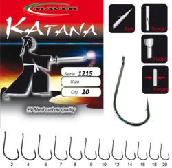 Maver Carlige crap Maver Katana 1215, Negru, Nr. 9, 20 buc/plic (1215A009)