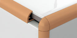 Profilplast PVC élvédő, íves, 10 mm / 2.78m mogyoró