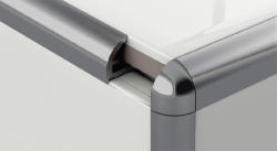 Profilplast rozsdamentes acél élvédő, íves, 10 mm / 2.5m, inox
