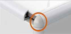 Profilplast 3-pontos PVC végzáró, 10 mm, törtfehér, 5 db / csomag