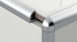 Profilplast alumínium élvédő, íves, 8 mm / 2.5m eloxált ezüst