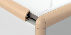 Profilplast PVC élvédő, íves, 8 mm / 2.78m bahamabézs