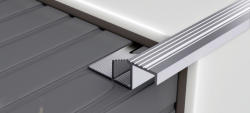 Profilplast alumínium szögletes lépcső profil 11 mm / 3 m natúr
