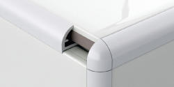Profilplast PVC élvédő, íves, 8 mm / 2.78m fehér