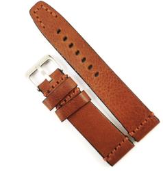 Peyton Curea de Ceas Maro-Deschis - Piele Naturală - 20/22/24/26 mm - Peste 60 Proceduri - Construcție Robustă (WZ4180)