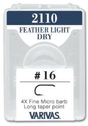VARIVAS Carlige musca Varivas Fly 2110 Feather Light Dry, Mat Brown, Nr. 18, micro barb, 30 buc/cutie (VC211018)