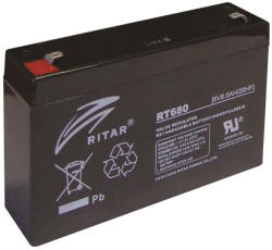 Ritar Acumulator stationar plumb acid RITAR 6V 8Ah AGM VRLA (RT680)