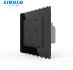 LIVOLO Intrerupator dublu tactil Livolo seria noua cu panou din sticla (VL-FC2-2AP-P7E)