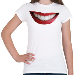 printfashion Real smile - Női póló - Fehér (3916325)