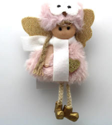  Púder szőr karácsonyi dísz angyal