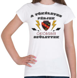 printfashion Tökéletes férjek október - Női póló - Fehér (3913196)