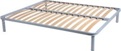  Somiera de pat cu picioare, metal si lemn stratificat, 160x200