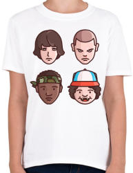 printfashion Stranger Things Karakterek - Gyerek póló - Fehér (3731259)