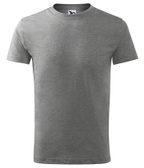 MALFINI Classic New Gyermek póló - Sötétszürke melírozott | 110 cm (4 éves) (1351208)