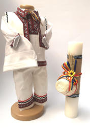 Magazin Traditional Set Traditional Botez Baiat - Costumas + Lumanare 3