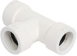 VECAMCO Kondenzvíz gégecső T-idom PVC 20mm (fehér) (9899-044-08)
