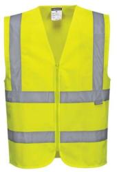 Portwest Vesta Hi-Vis cu fermoar Portwest, XXXL, Galben Fluorescent (C375YER-XXXL)