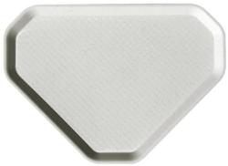  Önkiszolgáló tálca, háromszögletű, műanyag, éttermi, fehér-mákos, 47, 5x34 cm (KHMU216) (1605MUA015)