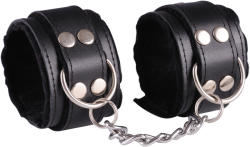 Dominate Me Leather Handcuffs D12 Black-Black