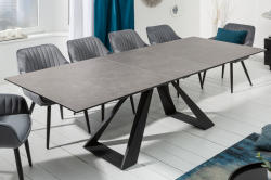  CONCORD design bővíthető étkezőasztal - kerámia- 180-230cm - antracit (40648)