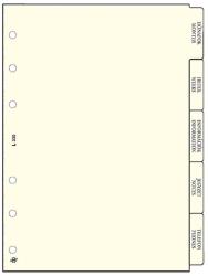 KALENDART L330 elválasztólap gyűrűs betétlap (21SL330-CHA)