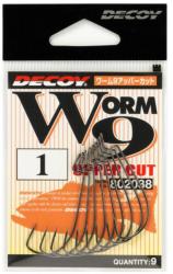 Decoy Carlige offset Decoy Worm 9 Uppercut, Nr. 1/0, negru, 9 buc/plic (802045)