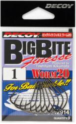 Decoy Carlige offset Decoy Worm 20 Big Bait Finesse Nr. 1/0, Negru, 9 buc/plic (812921)