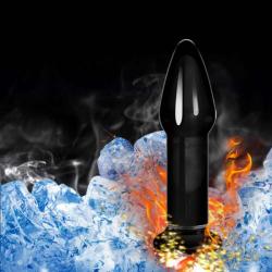 Lovetoy Dop Anal Din Sticla Borosilicata Glass Romance, Negru, 12.5 Cm