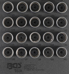 BGS technic Set chei desfăcut antifurt pentru Opel (Tip C) | 20 piese : Suport organizator pentru cărucior 1/6 (BGS 9558) (9558)