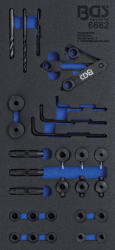 BGS technic Set scule şabloane găuri chiulasă | 28 piese : Suport organizator pentru cărucior 1/3 (BGS 6682) (6682)