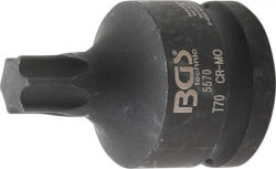 BGS technic Bit de impact Torx T70, antrenare 20 mm (3/4") (BGS 5570) (5570) Set capete bit, chei tubulare