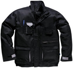 Portwest TX10 Texo Contrast munkakabát Fekete - L (PW-TX10BKRL) - megatool