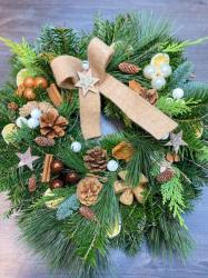 ImodFlowers Coronita brad natural cu accesorii naturale
