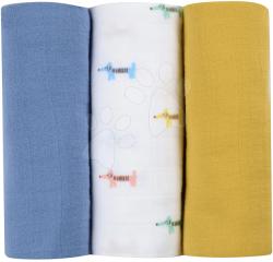 Beaba Textil pelenkák pamut muszlinból Cotton Muslin Cloths Beaba Teckel 3 drb-os csomag 70*70 cm 0 hó-tól kékes-bézs (BE920347)